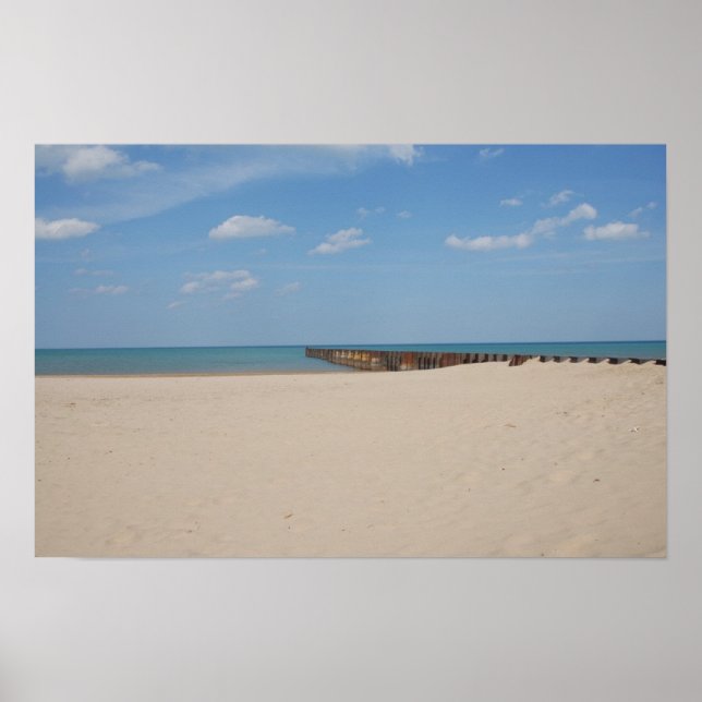 Poster La plage du lac Michigan (Devant)