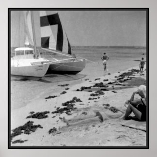Poster La plage du Vieux Hawaii