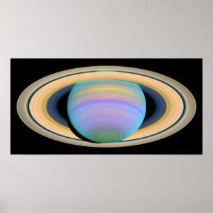 Poster La planète Saturn dans l'ultraviolet