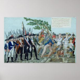 Poster La plantation d'un arbre de la liberté, c.1789