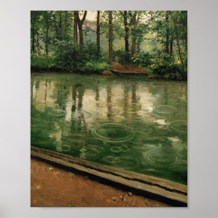 Poster La pluie des Yerres Gustave Caillebotte