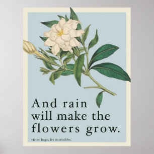 Poster La pluie fera pousser les fleurs - Les Misérables