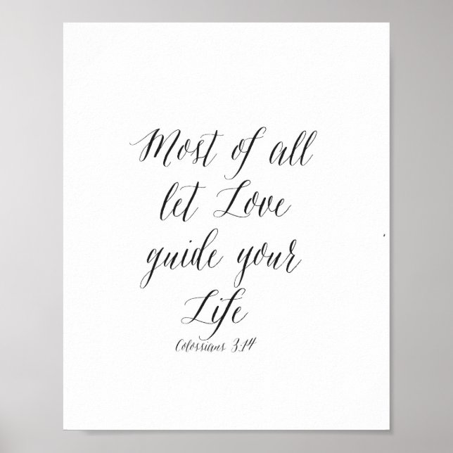 Poster La plupart laissent l'amour guider votre vie - Pos (Devant)
