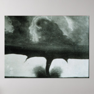 Poster La plus ancienne photographie connue d'une tornade