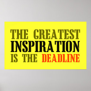 POSTER LA PLUS GRANDE INSPIRATION EST LA DATE-BUTOIR MEME