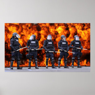 Poster La police anti-émeute