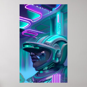 Poster La police du rêve - Art Vaporwave