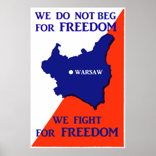 Poster La Pologne 2ème guerre mondiale lutte pour la libe