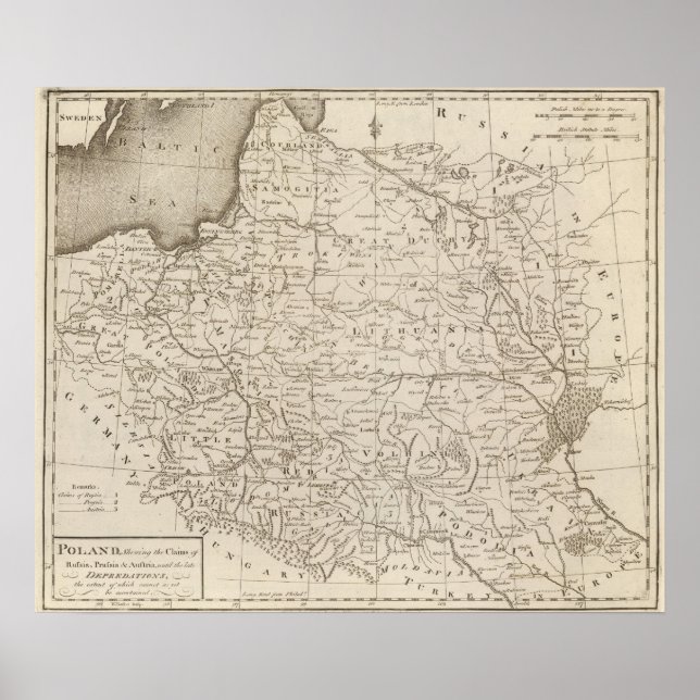 Poster La Pologne, qui revendique la Russie (Devant)