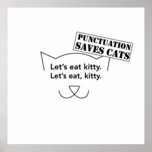 Poster La ponctuation sauve des chats