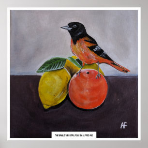 Poster La pose reposante de l'Oriole Peinture d'Alfred Fo