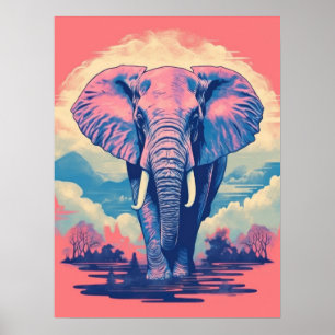 Poster La présence majestueuse de l'éléphant
