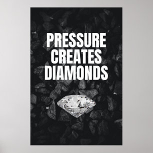 Poster La pression crée des diamants - Motivationnel