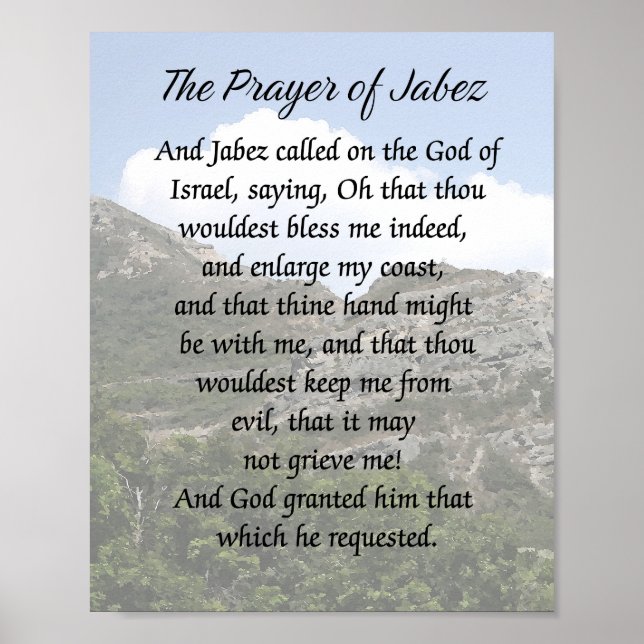Poster La prière de Jabez (Devant)