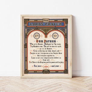 Poster La prière du Seigneur   Louis Prang & Co.