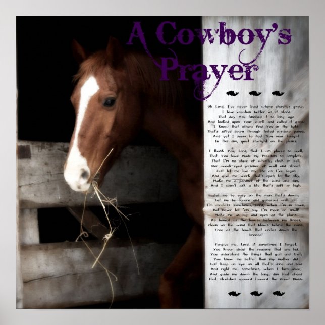 Poster La prière d'un cowboy (Devant)
