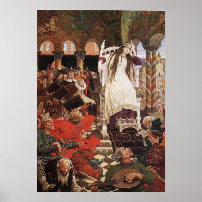 Poster La princesse qui n'a jamais souri par Viktor Vasne (Devant)