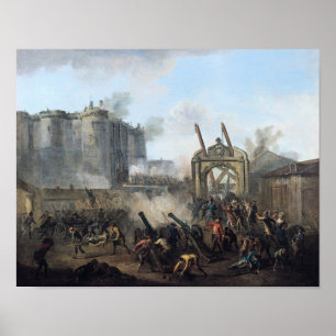 Poster La prise de la bastille, le 14 juillet 1789