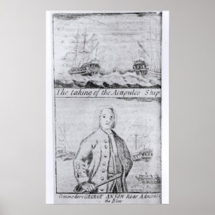 Poster La prise du navire Acapulco, le 20 juin 1743