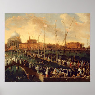 Poster La procession de Redentore (huile sur toile)