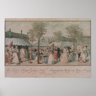 Poster La promenade de jardin de Palais Royal, 1787