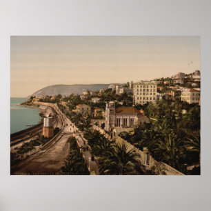 Poster La promenade, Sanremo, Ligurie, Italie