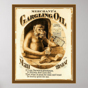 Poster La publicité vintage se gargarisante de ~ de
