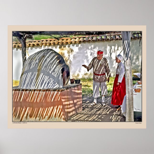 Poster La Purismo Mission - Californie - Adobe Oven (Devant)