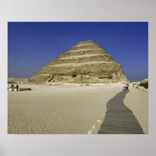 Poster La pyramide des pas à Saqqara, l'une des plus anc