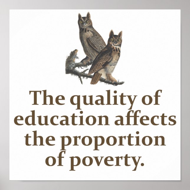 Poster La Qualité De L'Éducation Affecte - Citation Sur L (Devant)