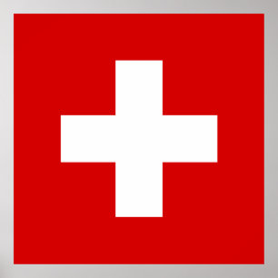 Poster La qualité du drapeau suisse