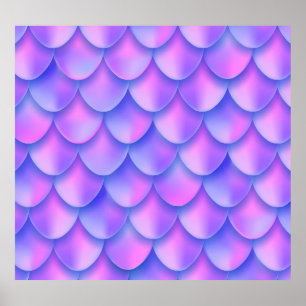 Poster La queue de sirène holographique, une texture de f