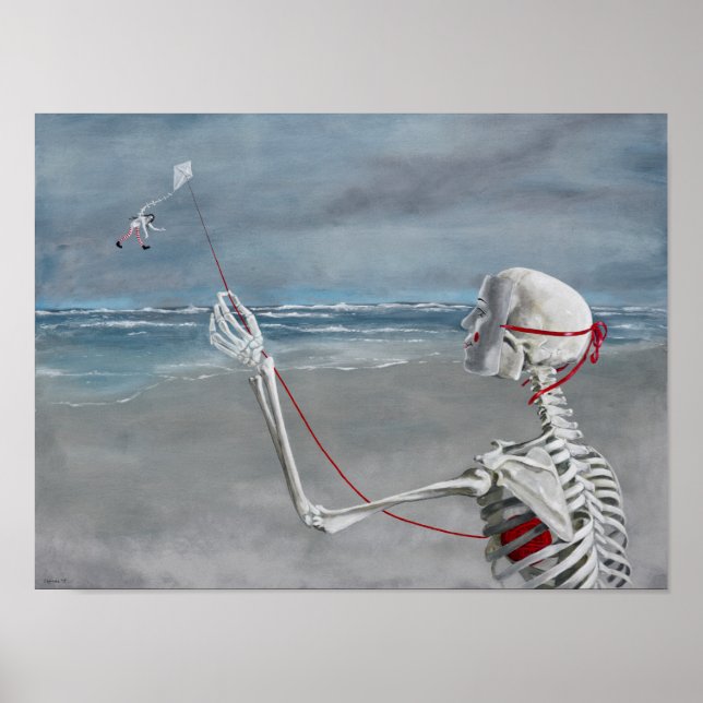 Poster "La queue du cerf-volant" par Christiane Cegavske (Devant)