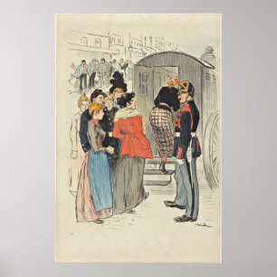 Poster La Rafle-1893 by Theophile Alexandre Steinlen
