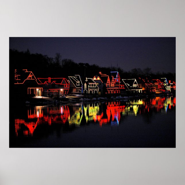Poster La rangée des maisons de Philadelphie à Noël (Devant)