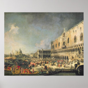 Poster La réception de l'ambassadeur français à Venise,