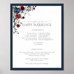 Poster La recette bleu de la marine pour un mariage heure