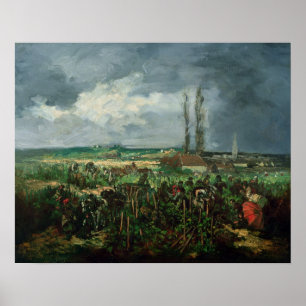 Poster La récolte de raisins à Argenteuil, 1875