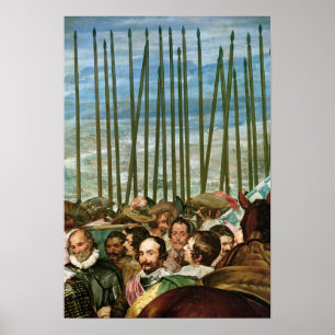 Poster La reddition de Breda, coordonnée des soldats