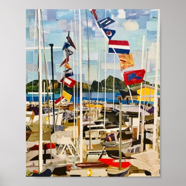 Poster "La Regatta" En Papier Coupé (Devant)