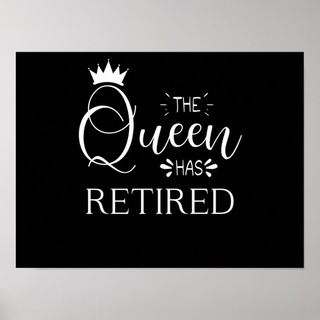 Poster La reine a pris sa retraite cadeau 2022 pour elle (Devant)
