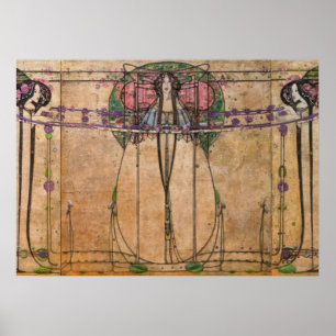 Poster La Reine de la Mai par Margaret Macdonald Mackinto