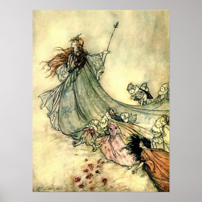 Poster La reine des fées d'Arthur Rackham (Devant)