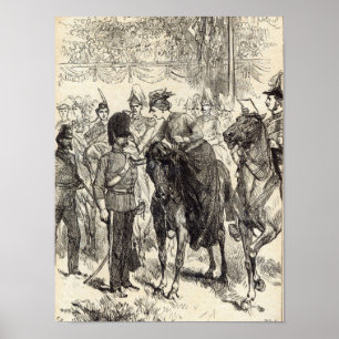 Poster La reine distribuant des croix de Victoria