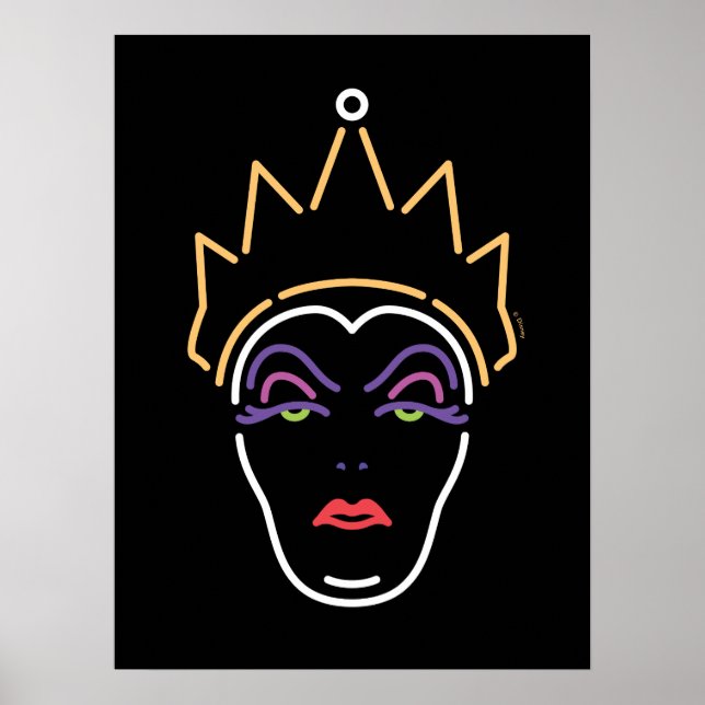 Poster La reine du mal | Visage néon (Devant)