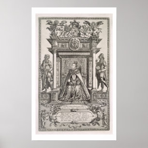 Poster La Reine Elizabeth I (1533-1603) comme patron de
