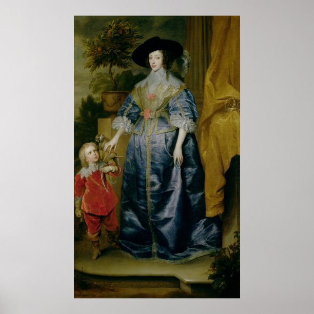 Poster La reine Henrietta Maria et son nain (Devant)