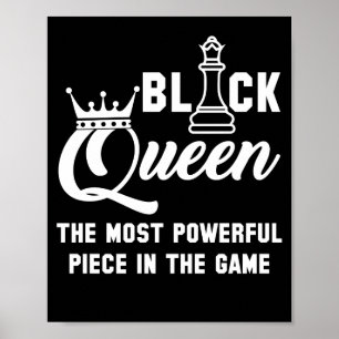 Poster La Reine Noire Pièce La Plus Puissante Dans Le Jeu