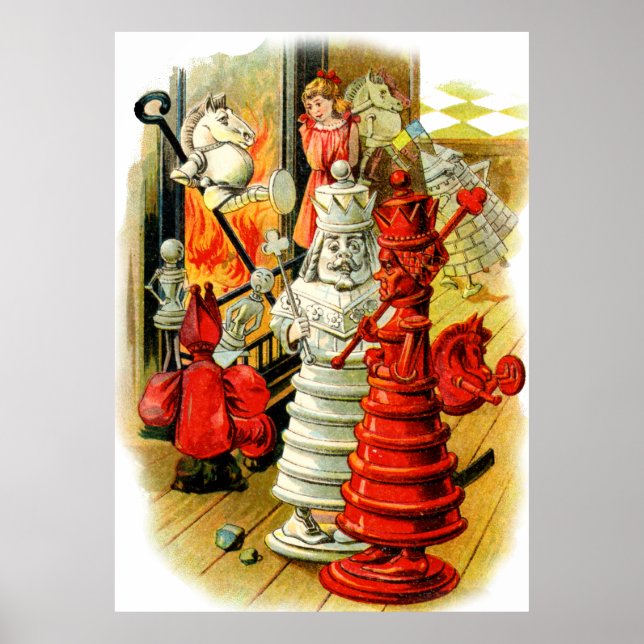Poster La Reine Rouge et le Roi Blanc au pays des merveil (Devant)