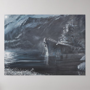 Poster La Reine solitaire du Tirpitz du nord Norway1944